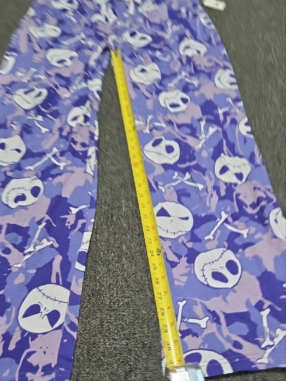 (#3) Disney Purple & White Jack Skellington Women's Pajama Pants - Picture 5 of 6